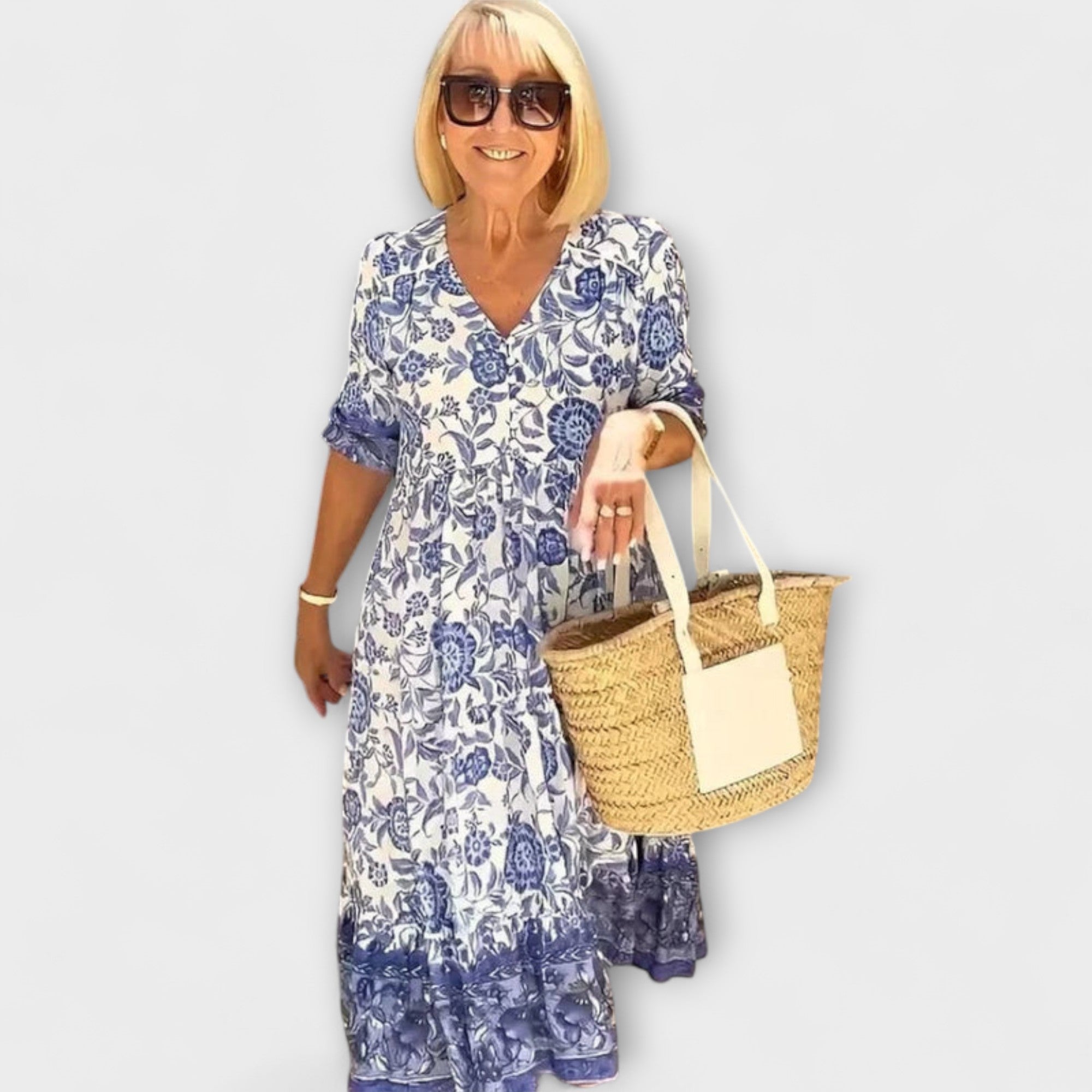 Caitlin - Anmutiges Blumenkleid mit einem luftigen Design