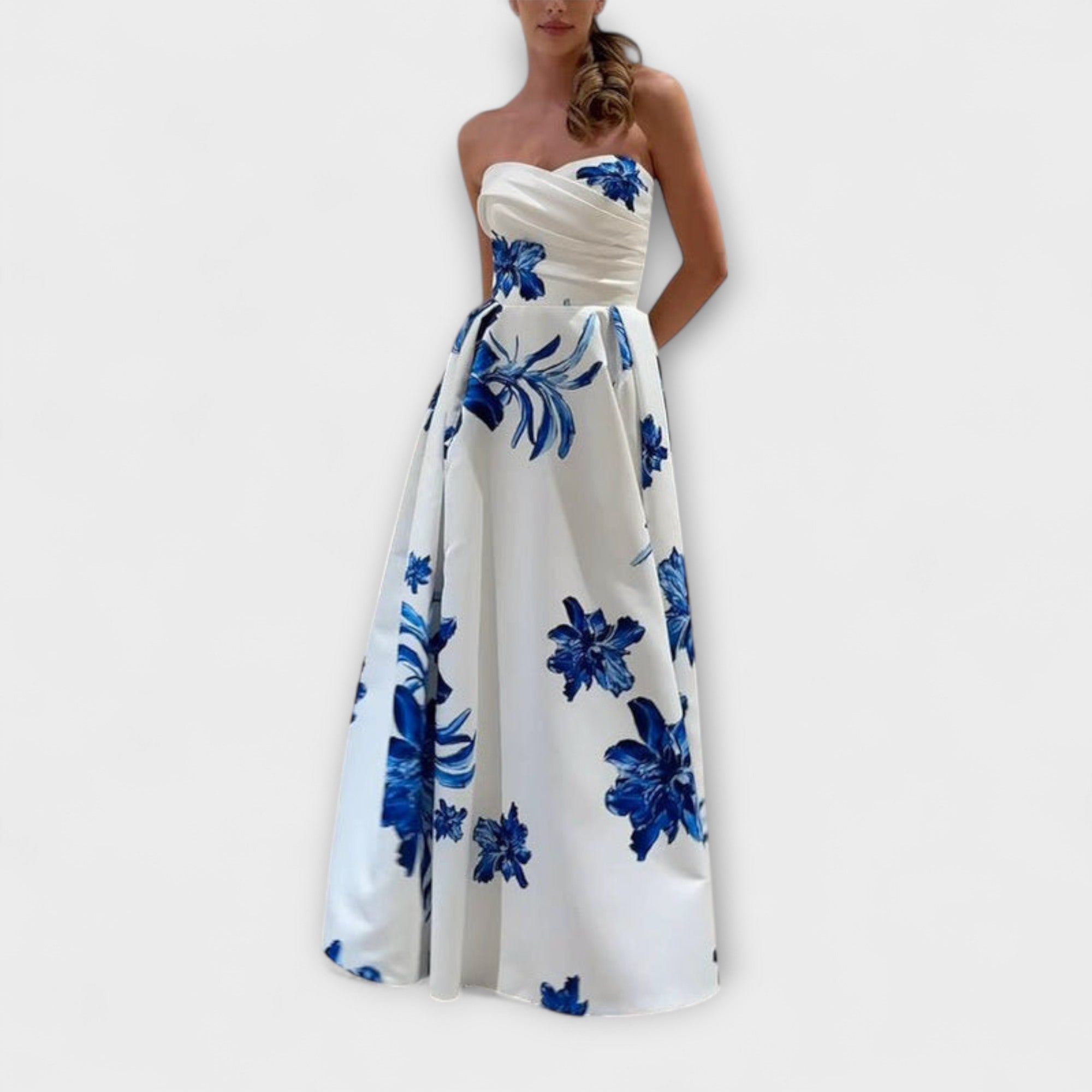 Rosalie - Stilvolles Off-Shoulder Floral Maxi Kleid