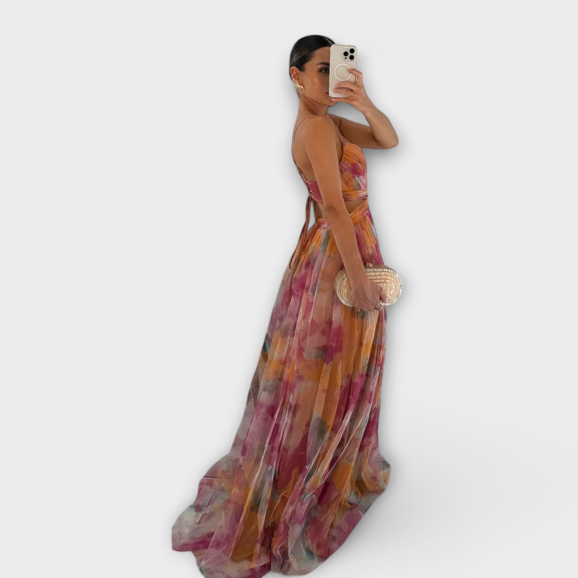Annai Mesh Maxi Kleid - Elegant und Figurbetont