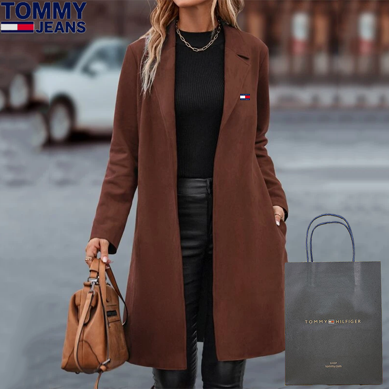 Lässiger Kaschmir-Langmantel