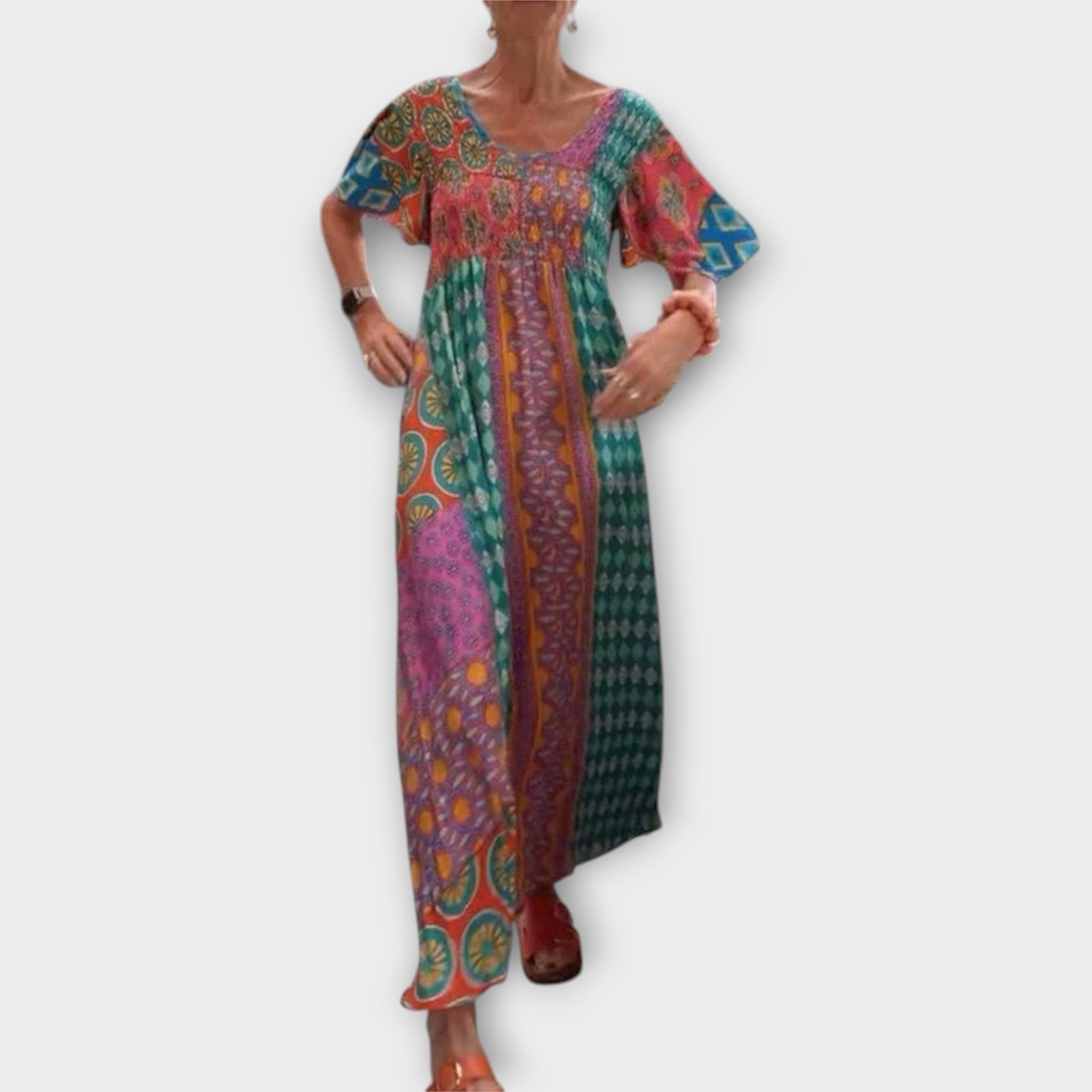 Melania - Vibrantes Boho-Kleid