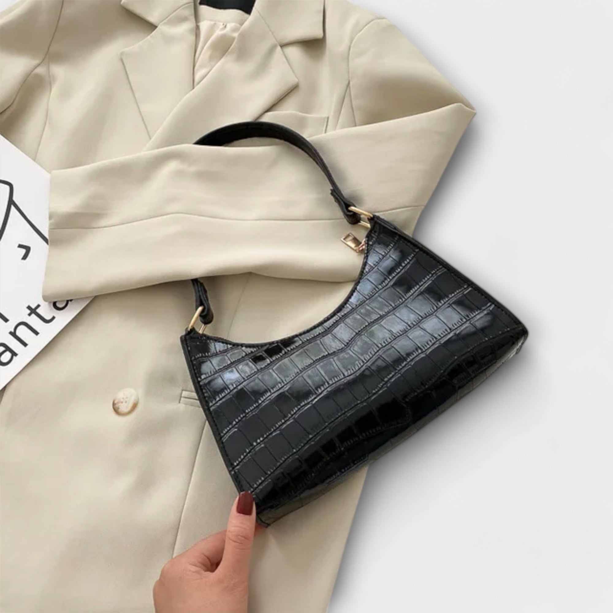 Aurellia. - Glänzende Ledertasche