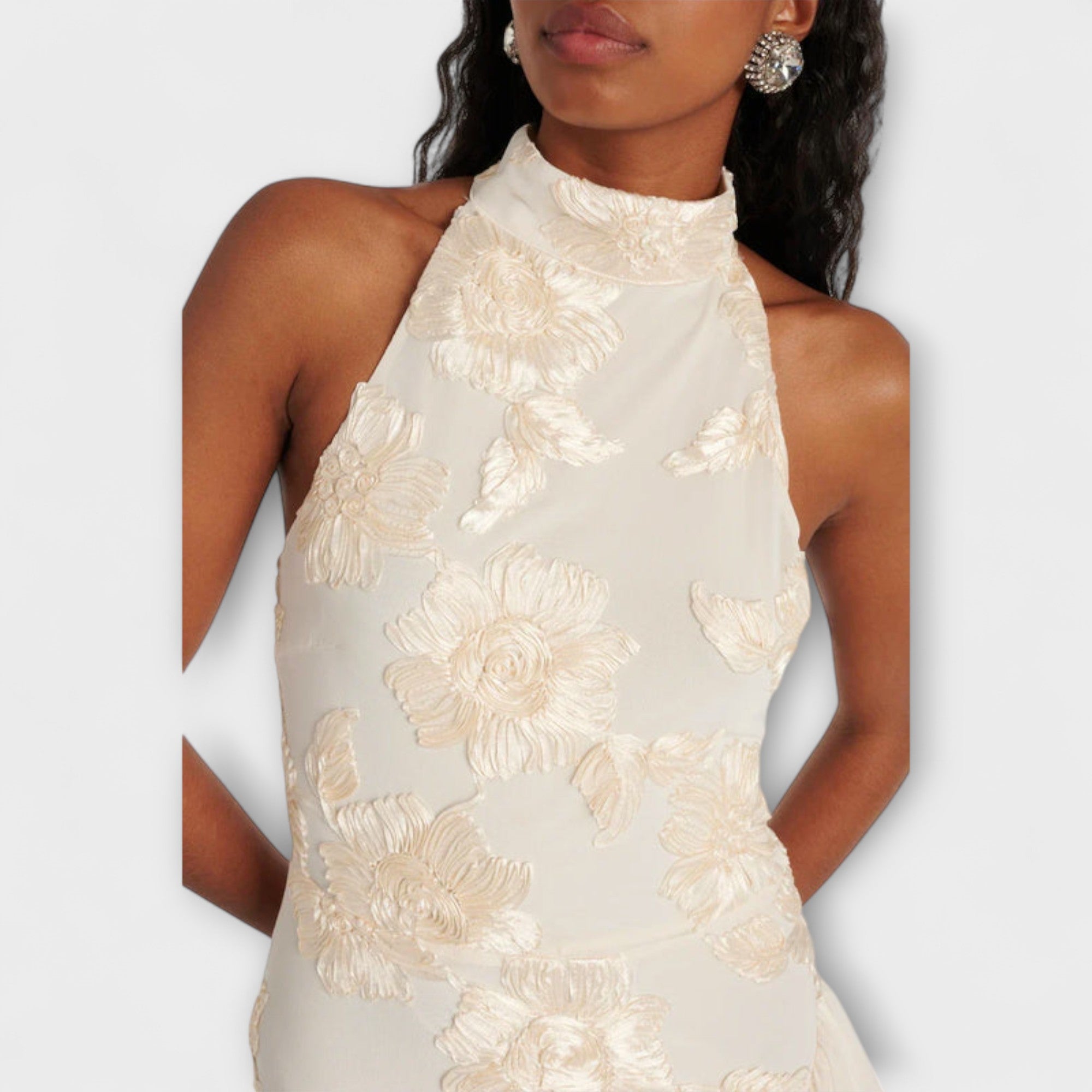 Karen - Maxi-Kleid mit floralen Applikationen