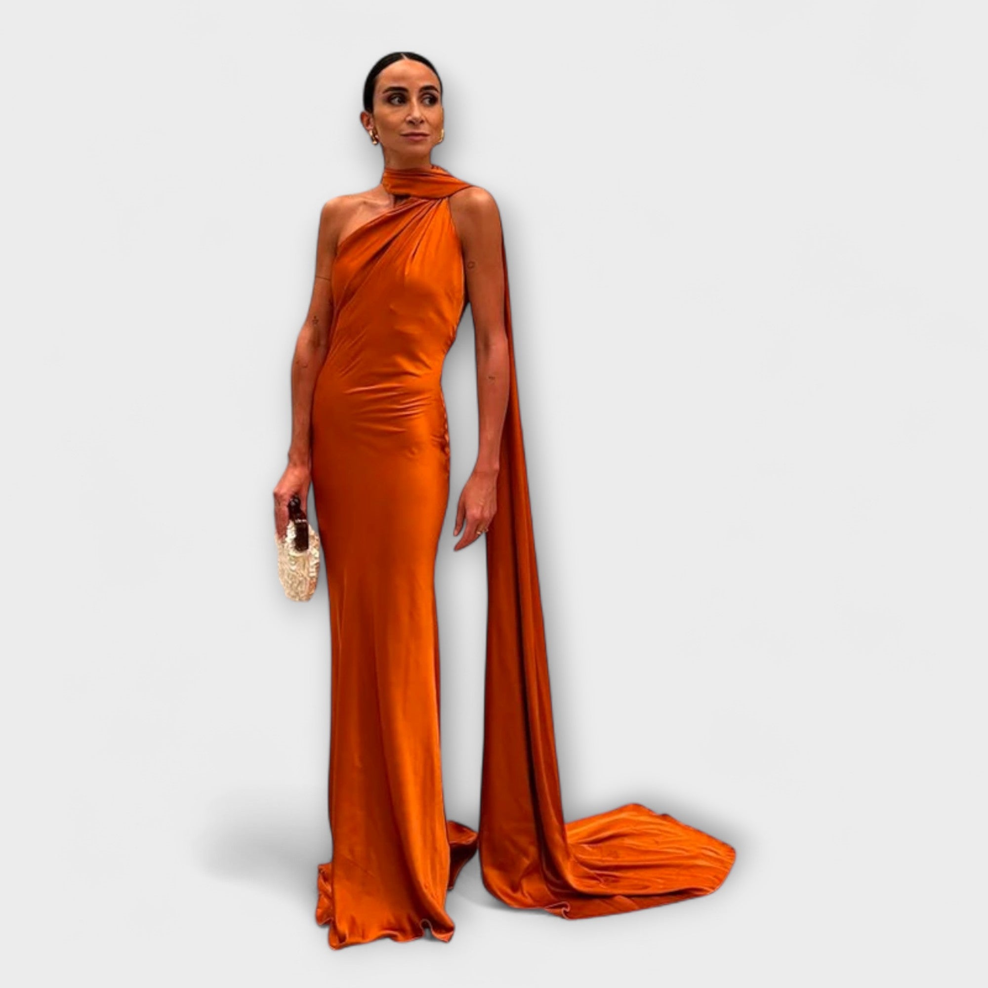 Chic Off-Shoulder Halter Maxi Kleid