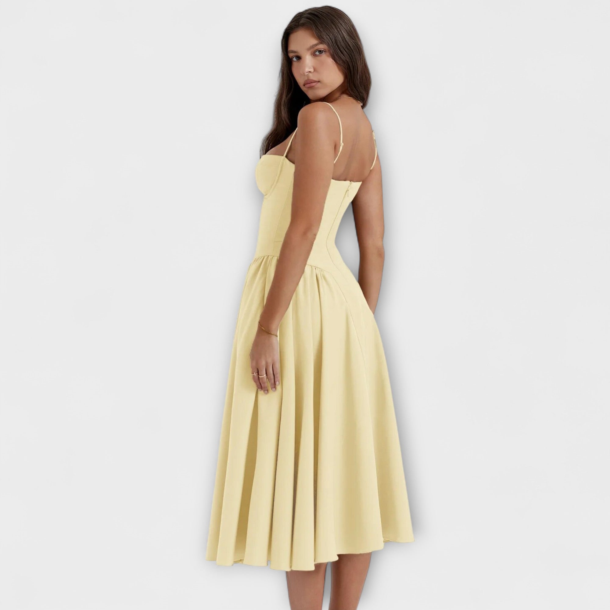 Rosalie - Raffiniertes ärmelloses Korsettkleid