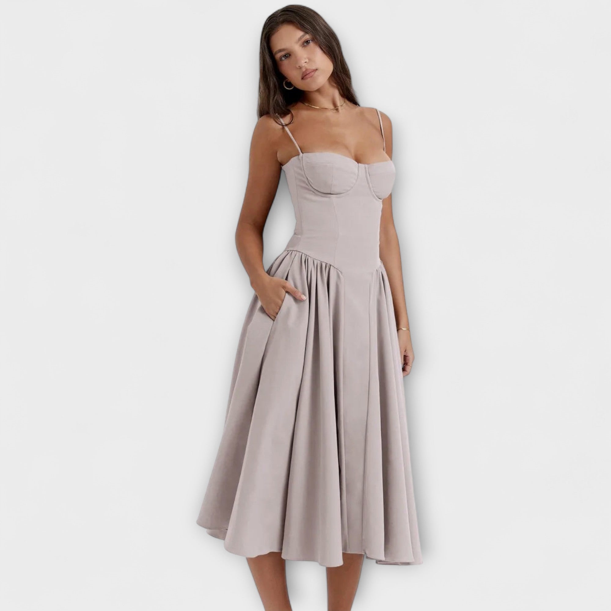 Rosalie - Raffiniertes ärmelloses Korsettkleid