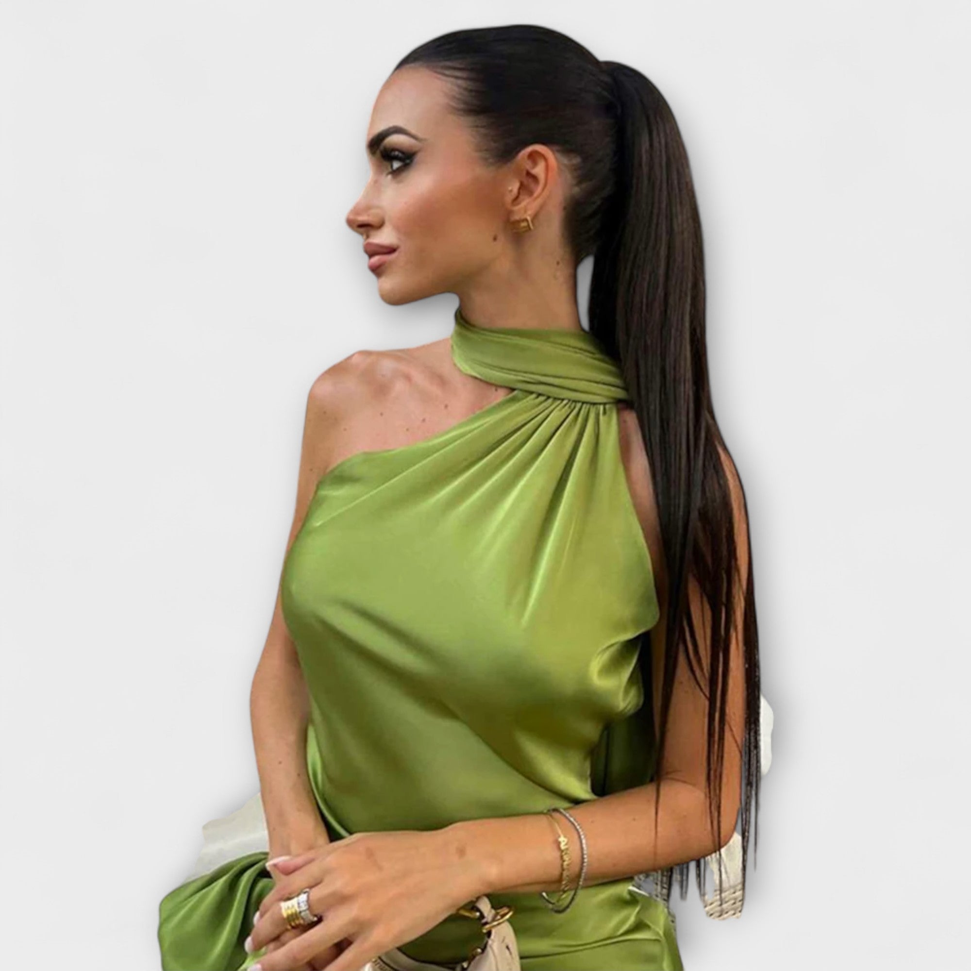 Chic Off-Shoulder Halter Maxi Kleid