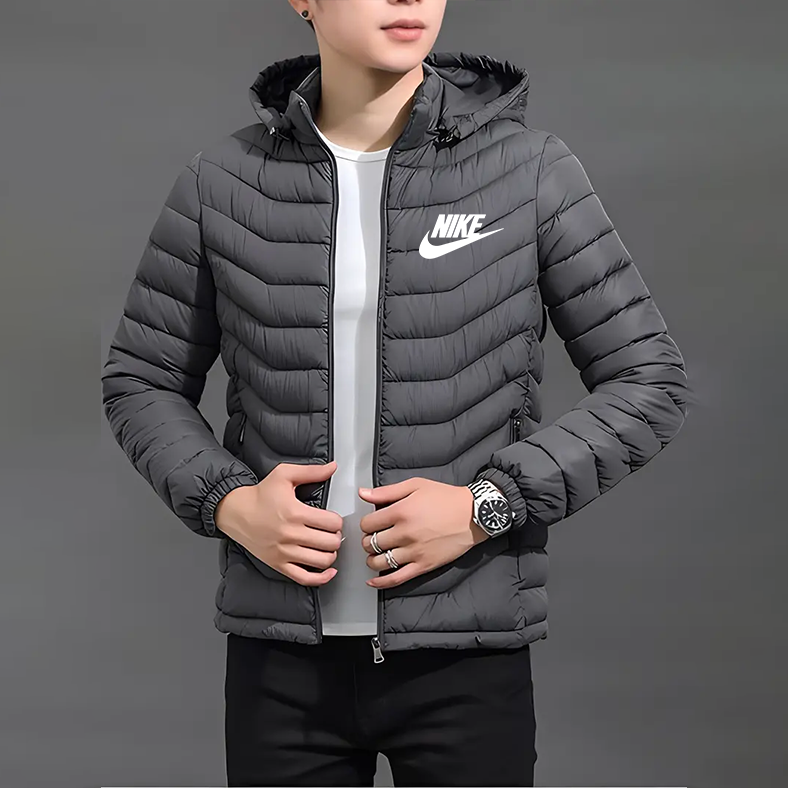 Elegante Jacke mit Kapuze und Reißverschluss