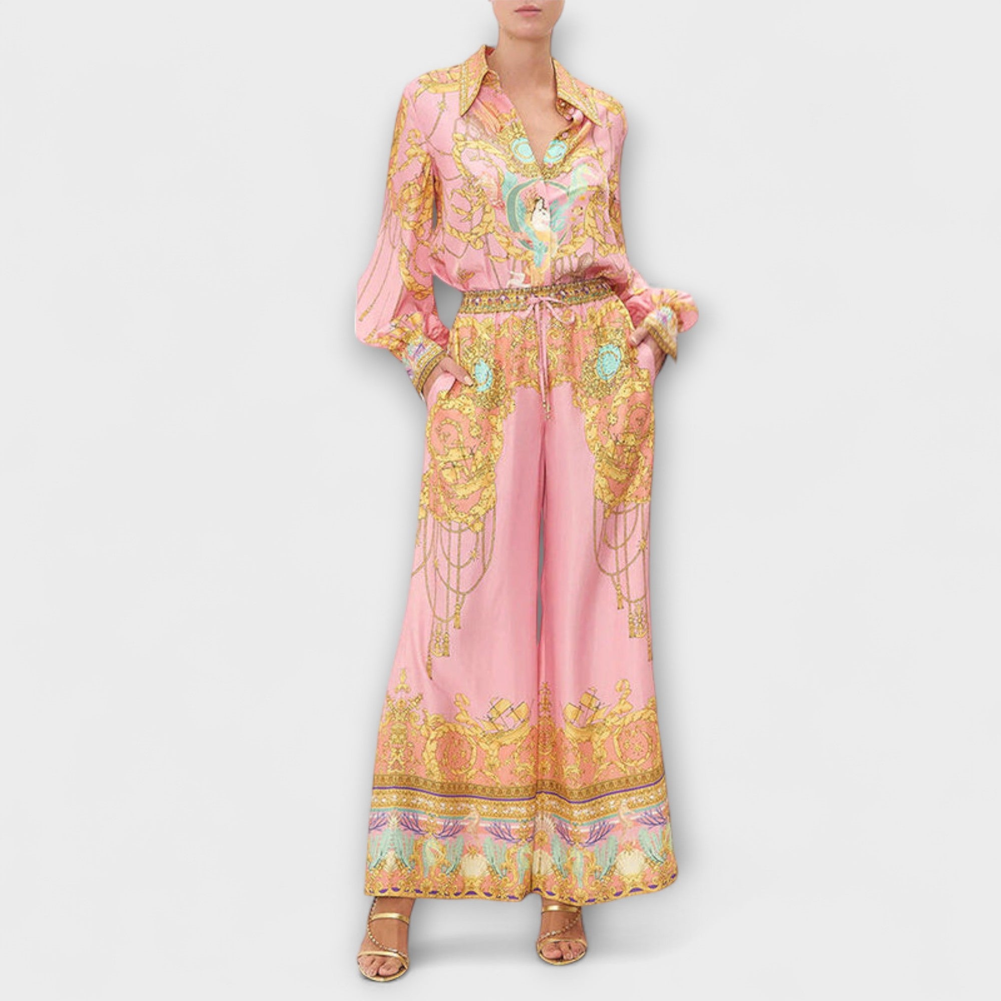 Sage - Meerjungfrau Relaxed Shirt und Elastische Taillenhosen Set