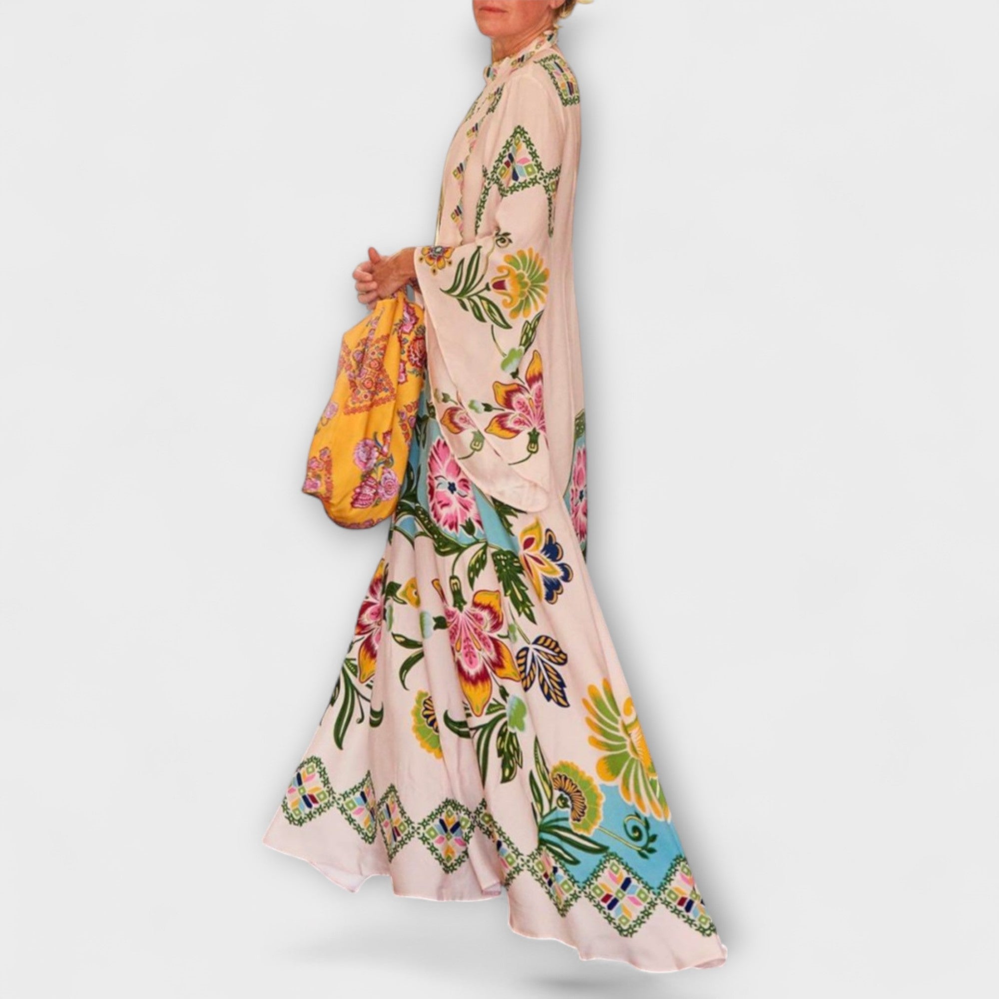 Lisa - Elegantes Maxikleid mit floralem Druck und fließendem Design