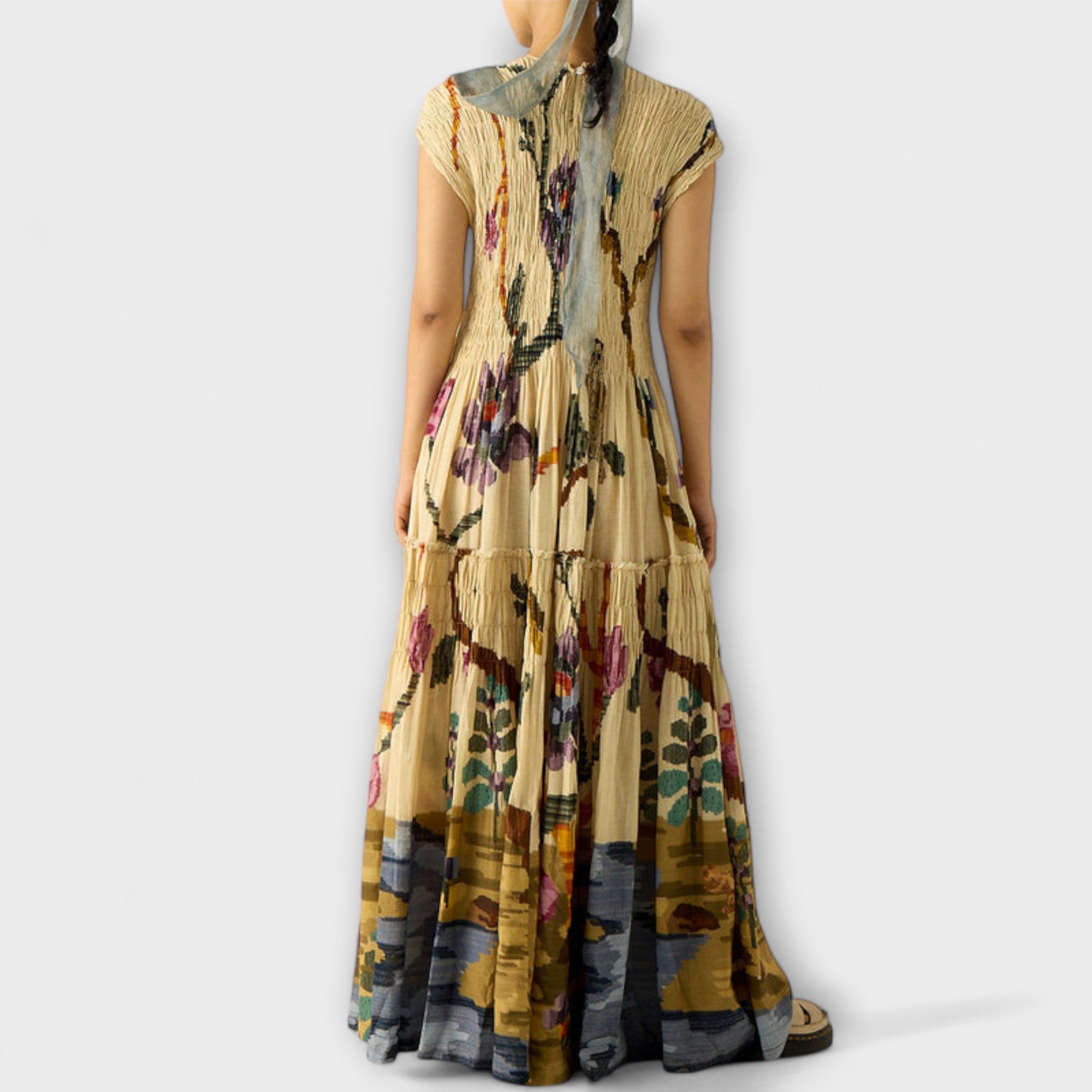 Amara - Faltendes Kleid mit Tierdruck