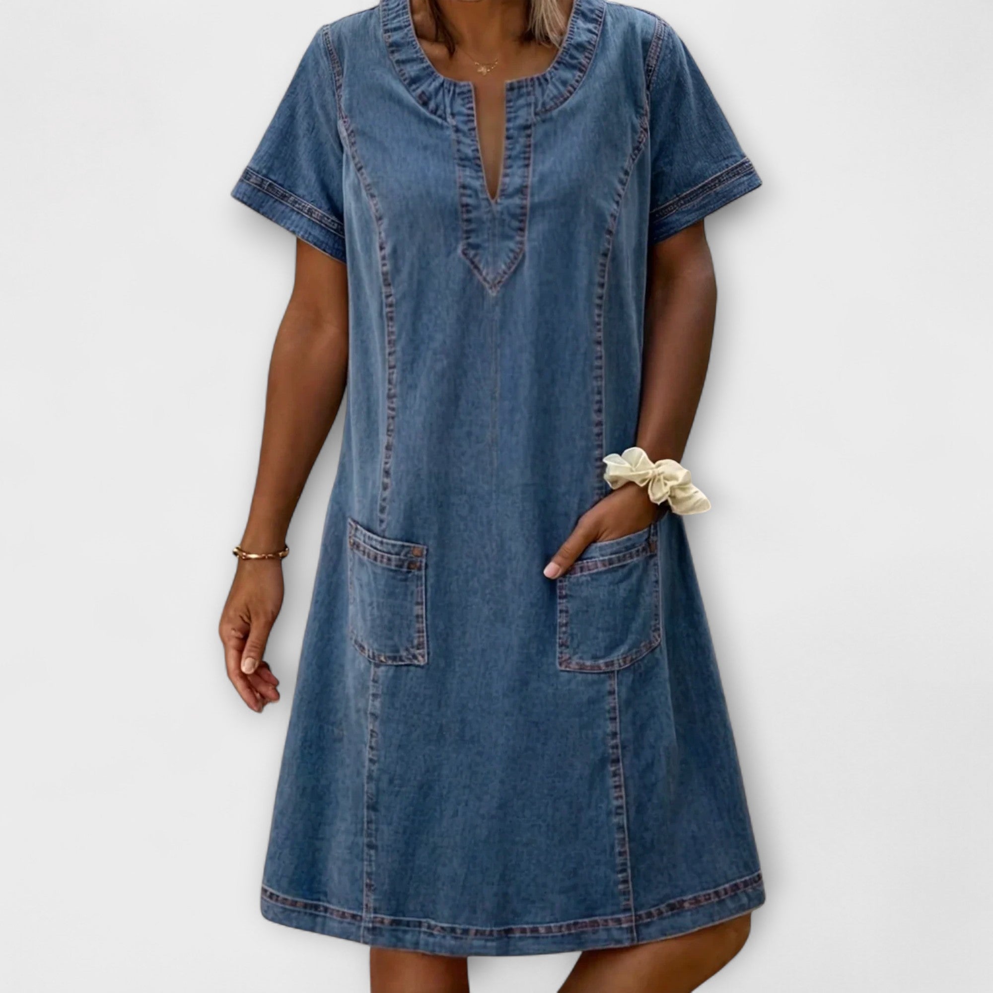 Mathea - Weiches Denim-Kleid