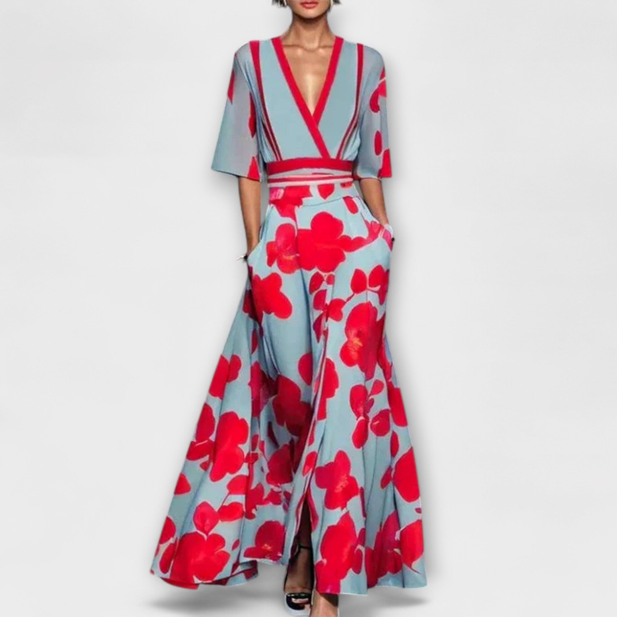 Alma - Elegantes Ärmel-Design Damenkleid