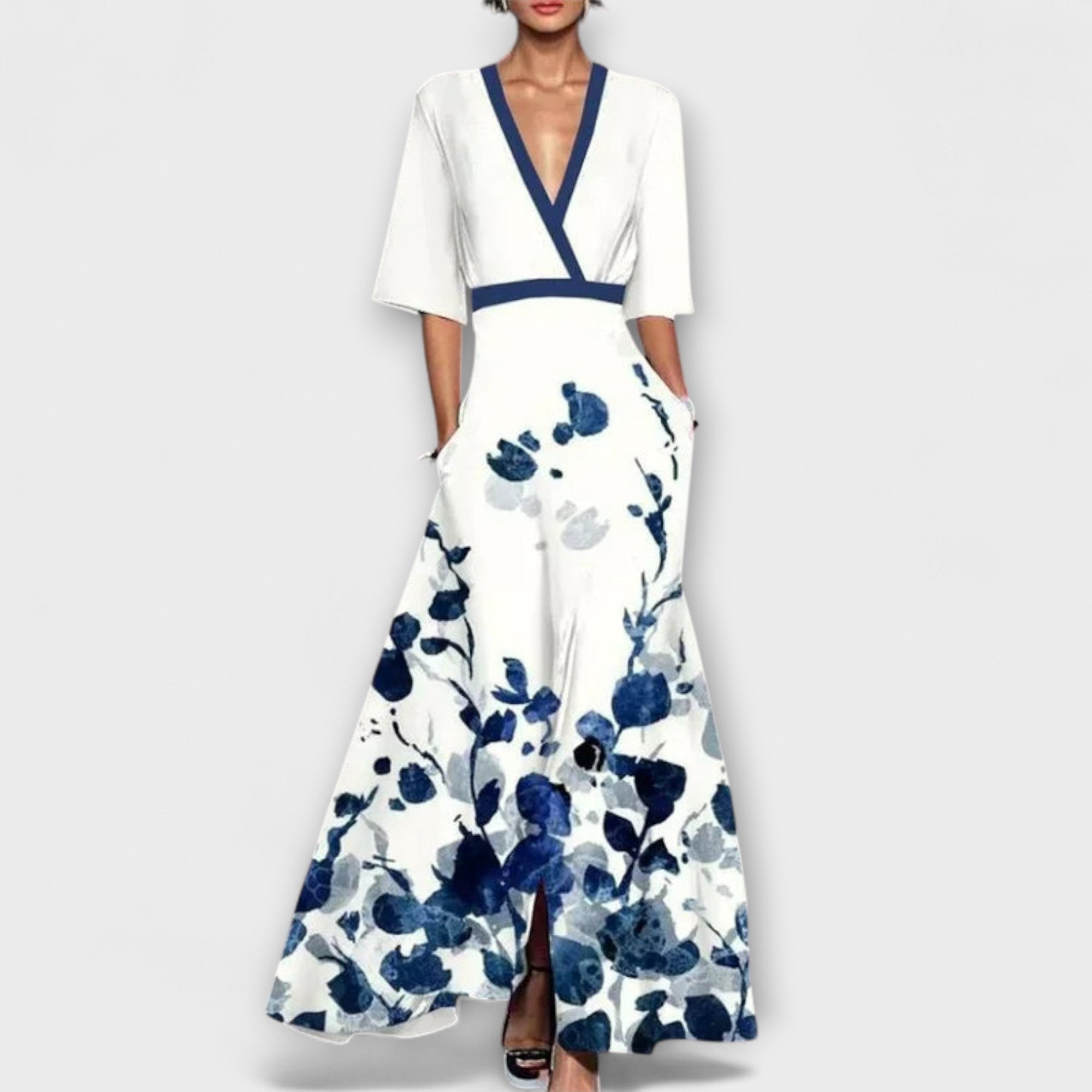 Alma - Elegantes Ärmel-Design Damenkleid