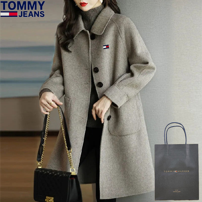 Langer lässiger Kaschmirmantel