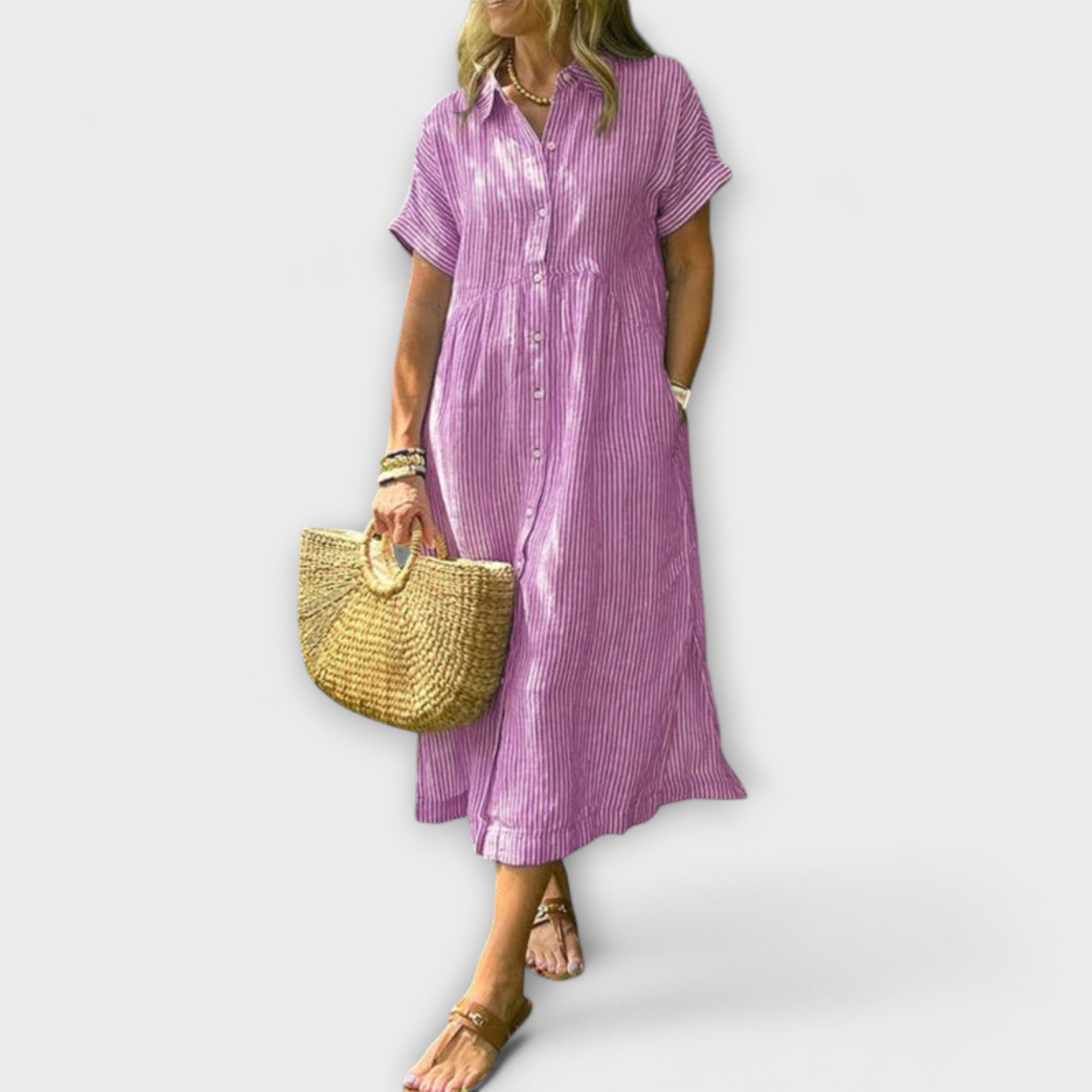 Anorea - Gestreiftes Kleid