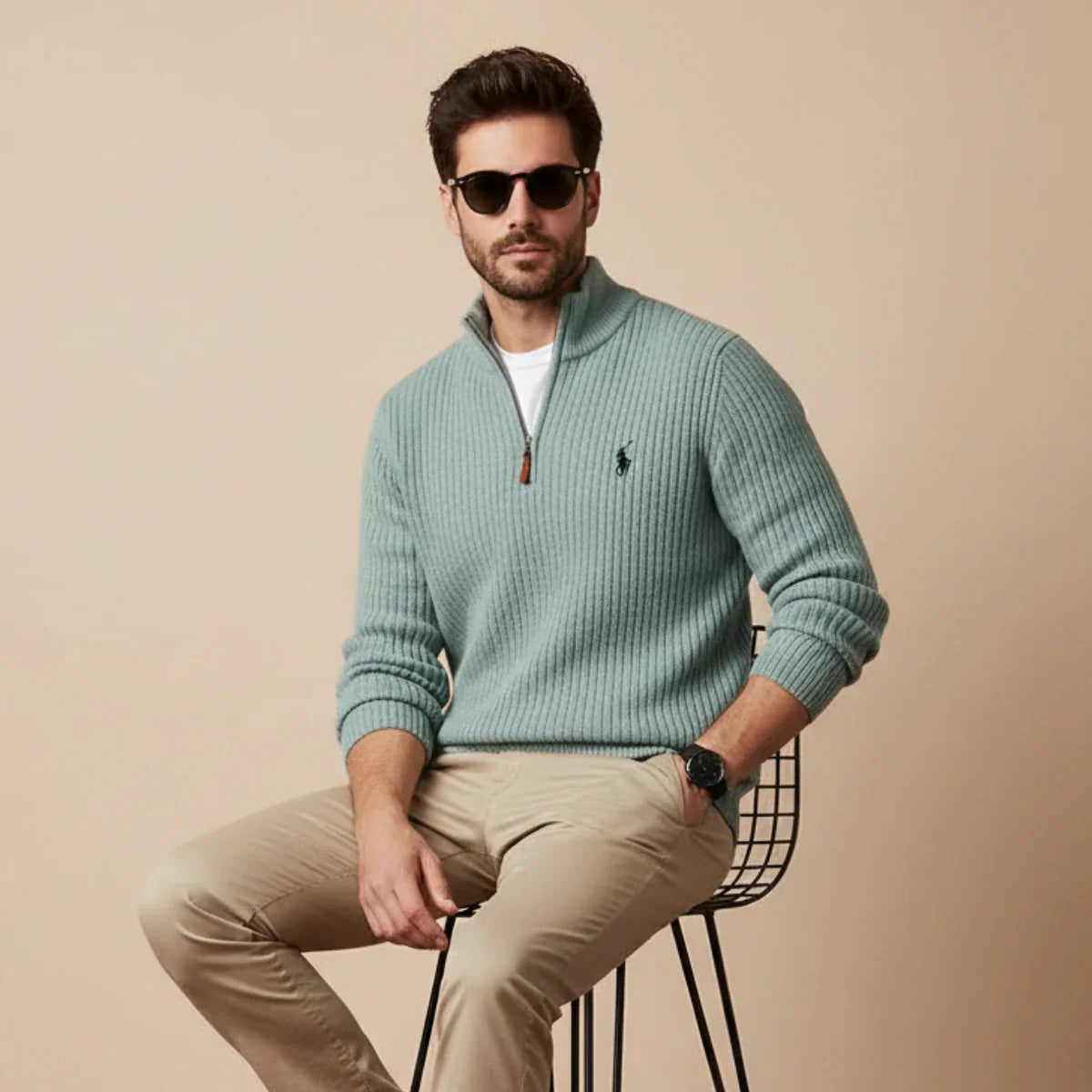 Das Prestige-Paket (Pullover + Minimalistische Uhr + Klassische Sonnenbrille)
