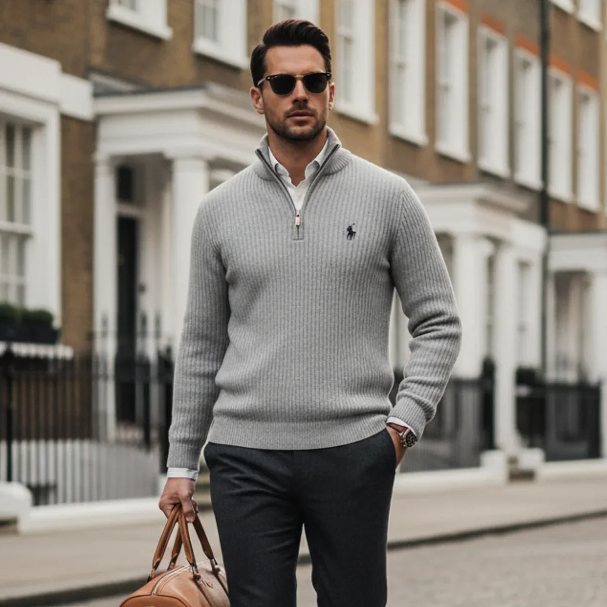 Das Prestige-Paket (Pullover + Minimalistische Uhr + Klassische Sonnenbrille)