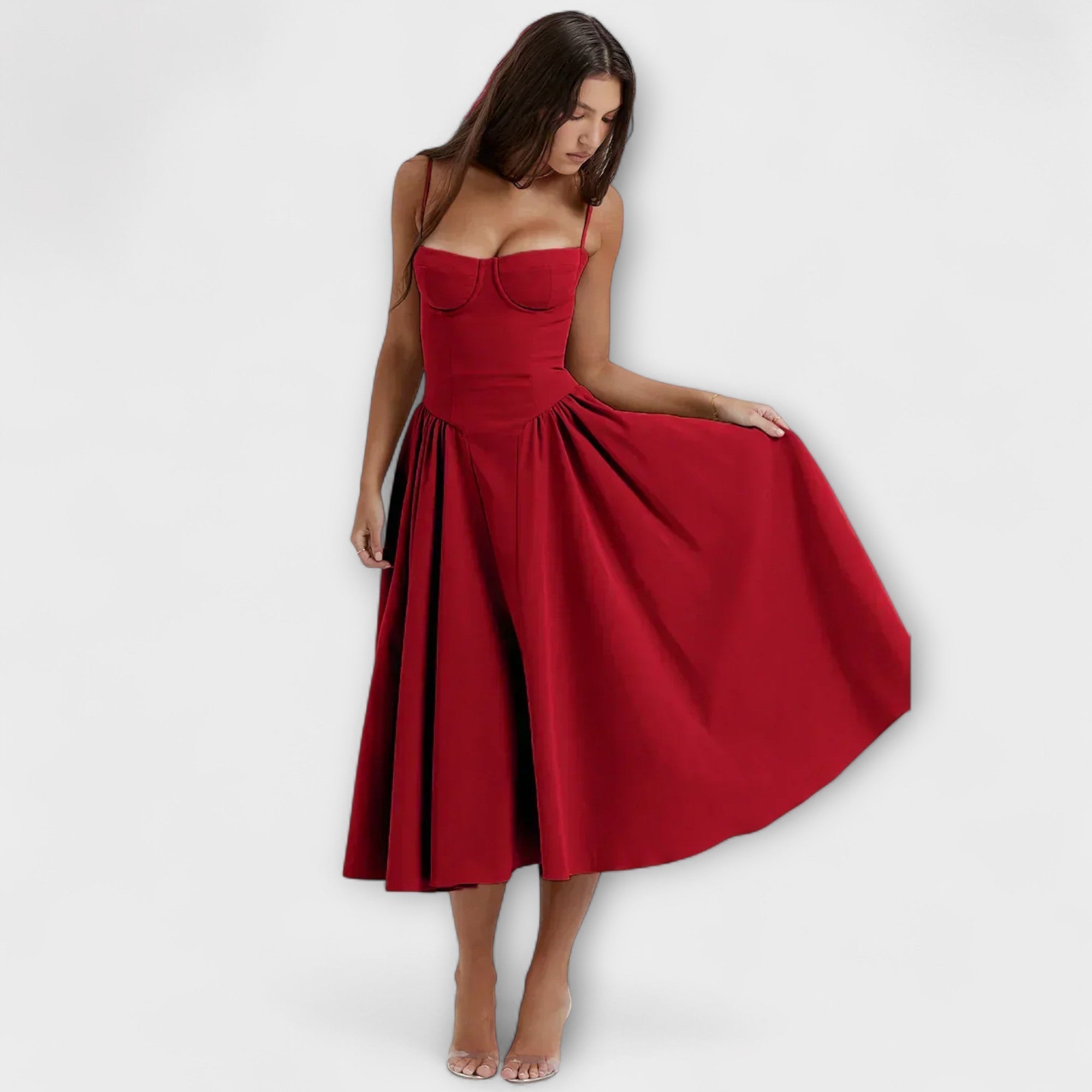 Rosalie - Raffiniertes ärmelloses Korsettkleid