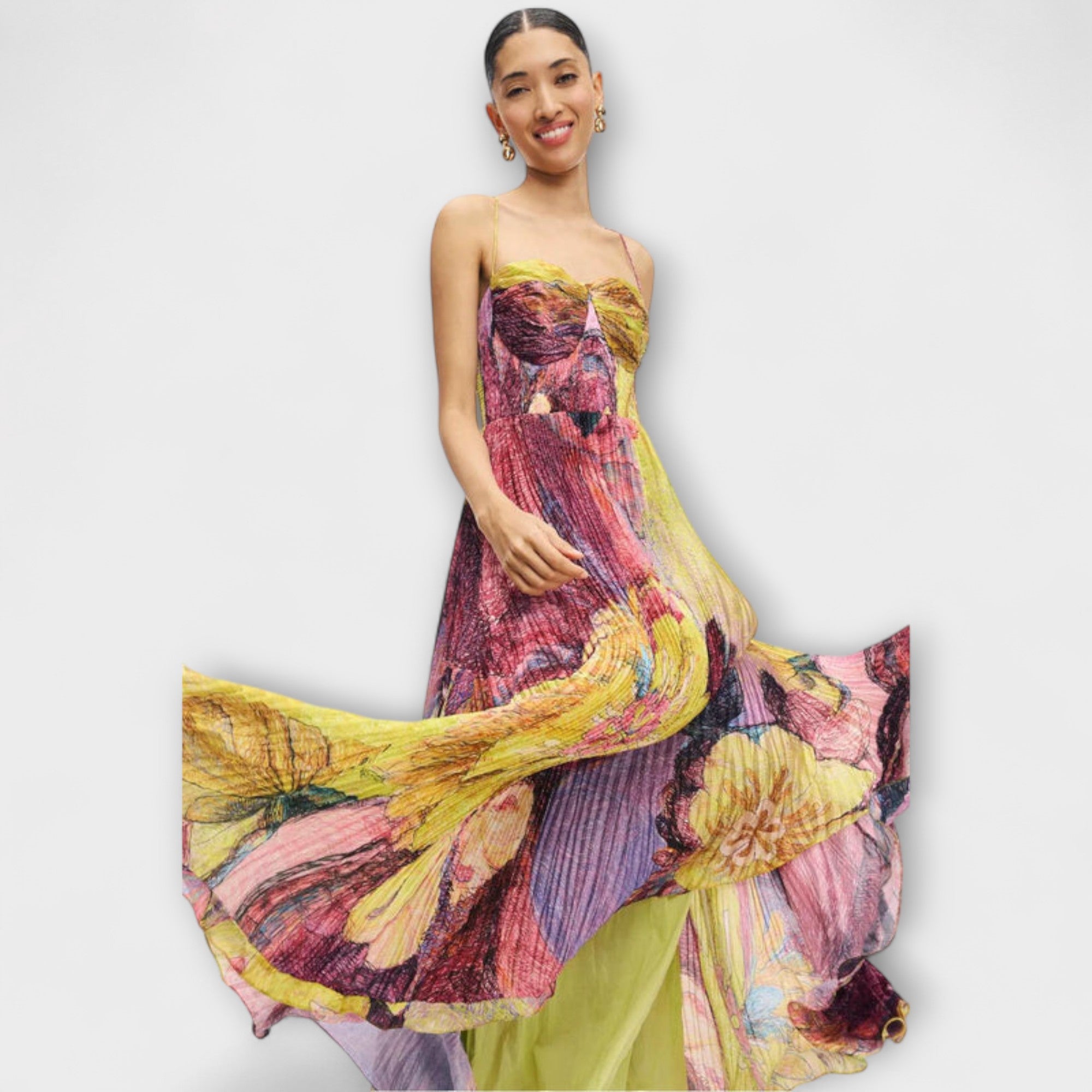 Kiara - Maxi-Kleid mit lebhaftem Ikat-Druck