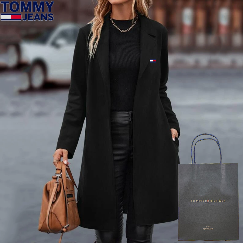 Lässiger Kaschmir-Langmantel