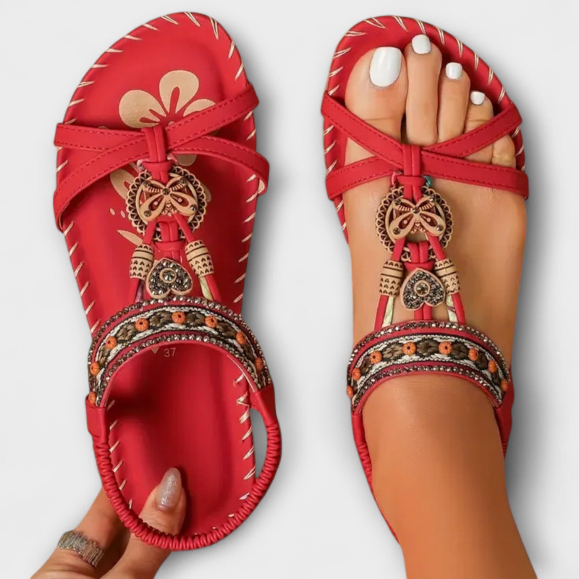 Claudia - Orthopädische Ibiza inspirierte Sandalen