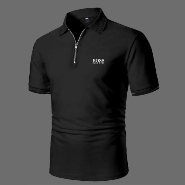 Business Poloshirt mit Reißverschluss