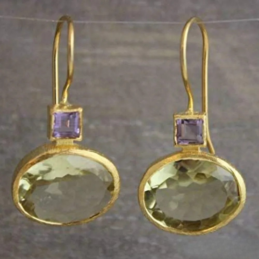 Retro Grüne Ohrringe