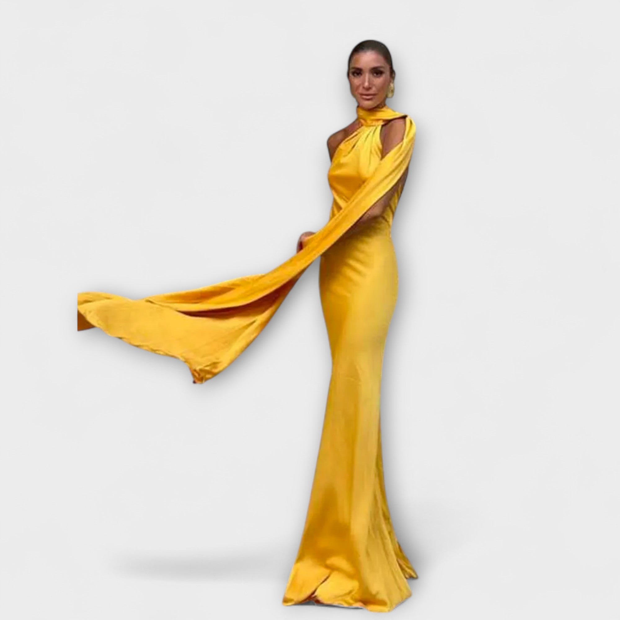 Chic Off-Shoulder Halter Maxi Kleid