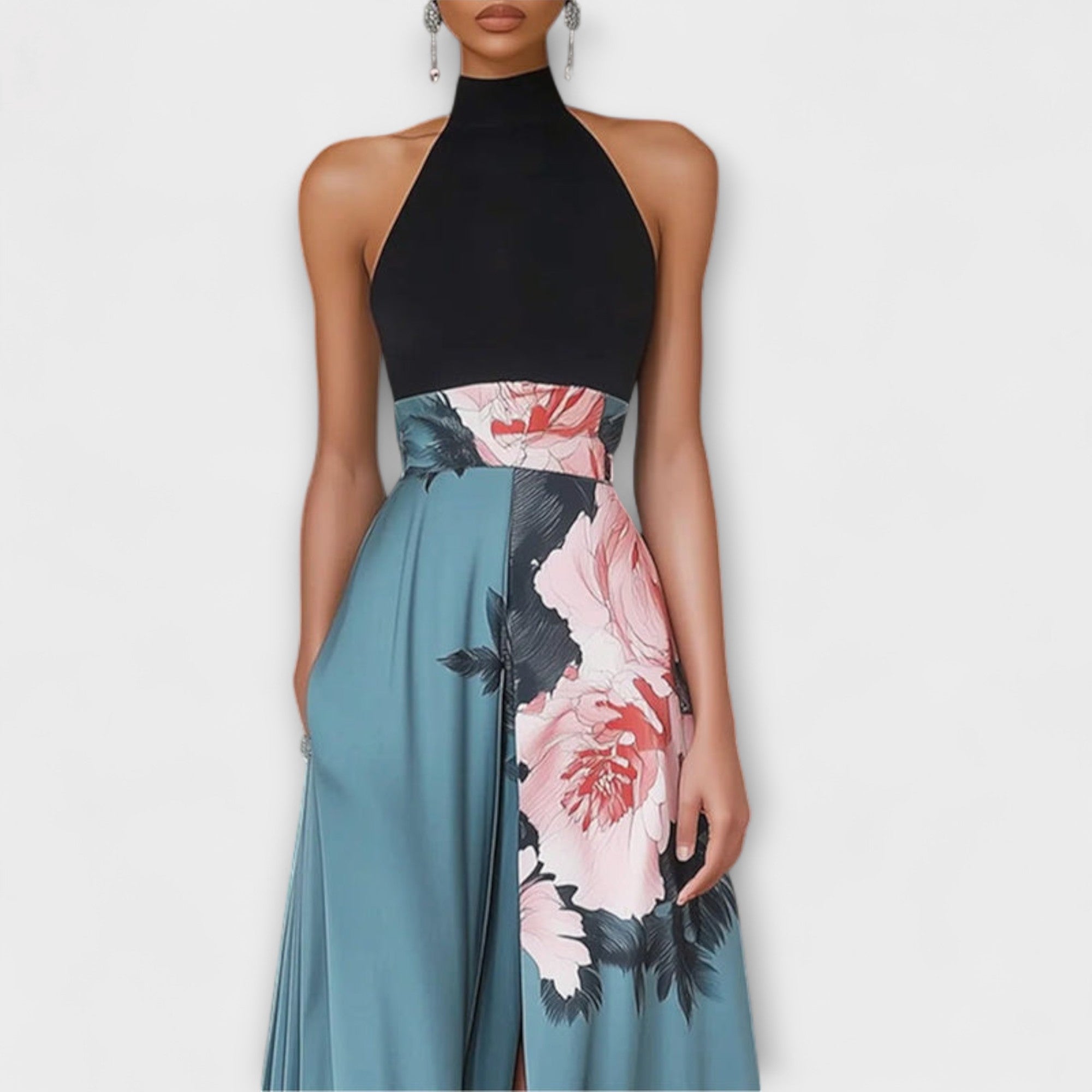 Natalie - Floral A-Linien-Maxikleid