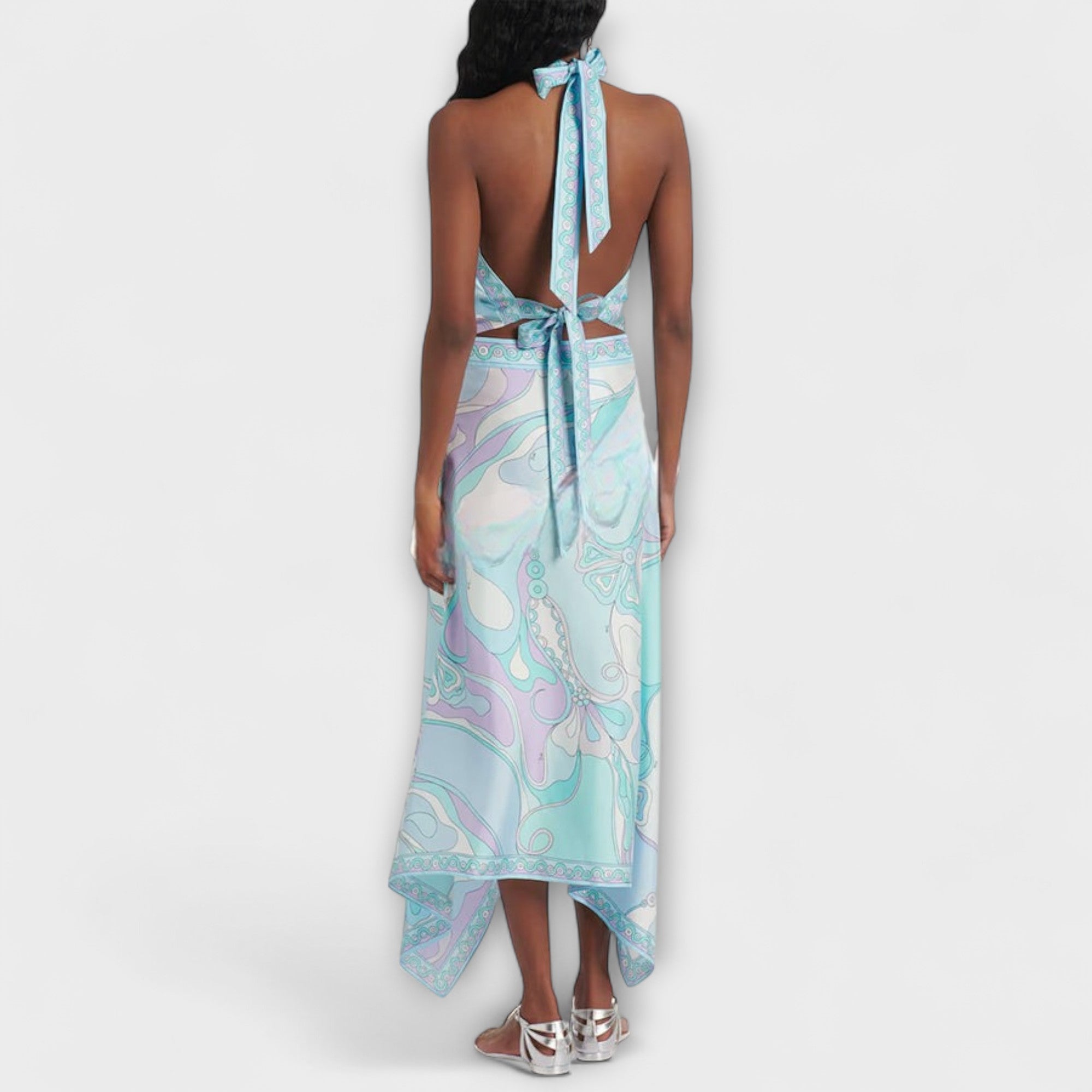 Everly - Set aus Neckholder-Top und asymmetrischem Midi-Rock