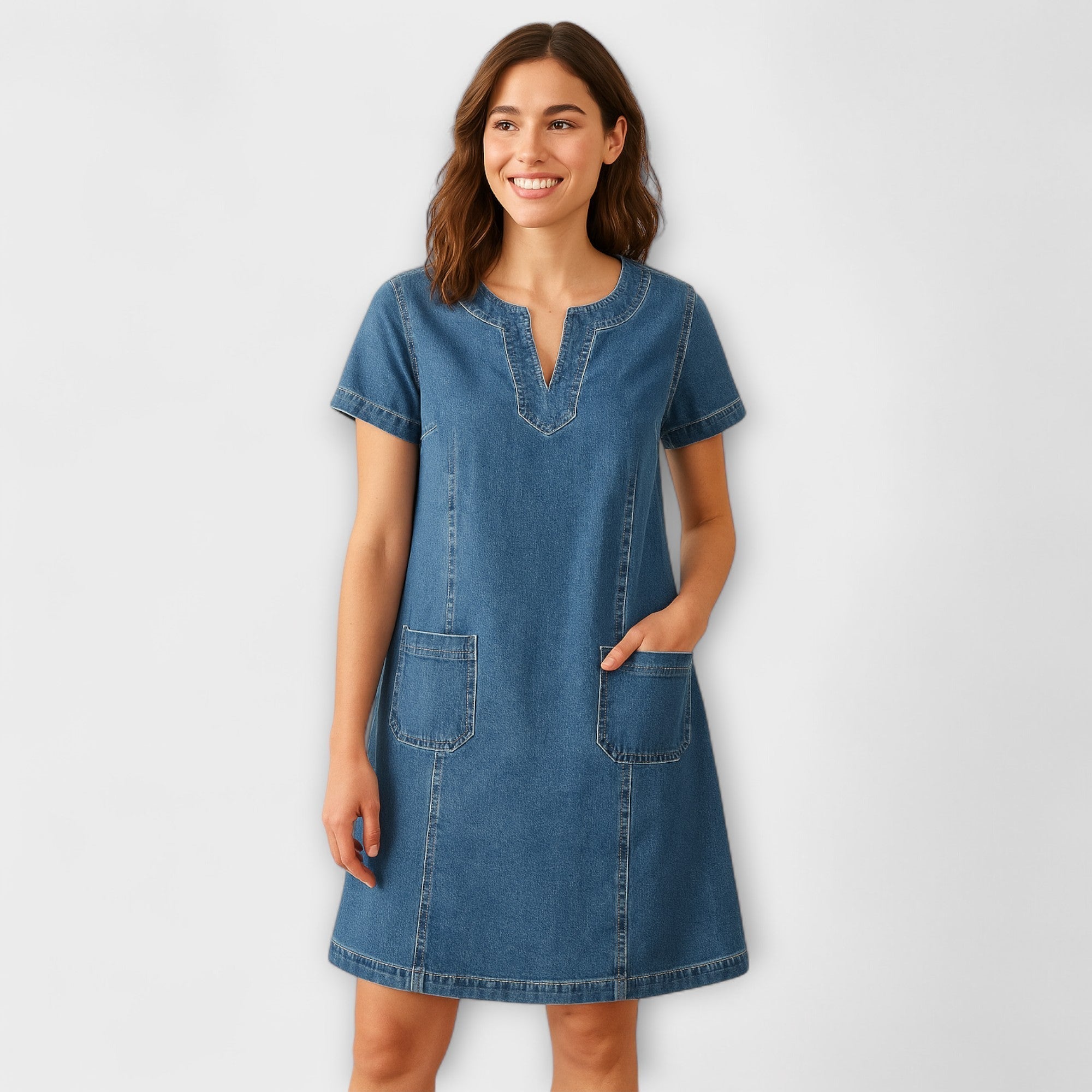 Mathea - Weiches Denim-Kleid